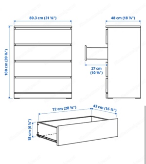 Ikea Malm Kommode  Bild 2