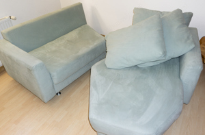 IMS Designer Couch Velours in der Farbe Mint Bild 2