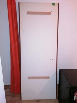 Garderobe Vintage weiß mit 6 braunen Aufhängemöglichkeiten Bild 4