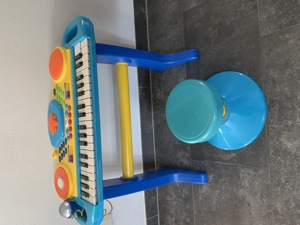 Kinder, Keyboard mit Mikrofon und Hocker Bild 6