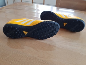 STOPP! Neue  Adidas  Kunstrasen-Fußballschuhe Gr. 38 1 2 gelb schwarz Bild 6