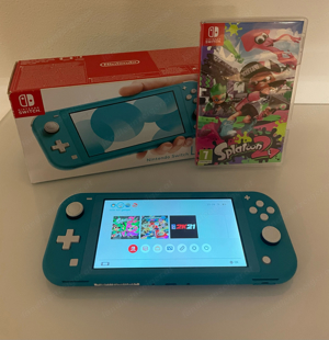 Nintendo Switch Lite Türkis & Splatoon 2 Bild 1