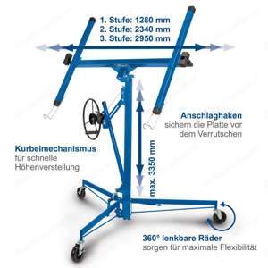Plattenheber für Baustelle, Rigips, Fermacell, OSB, usw... Bild 2