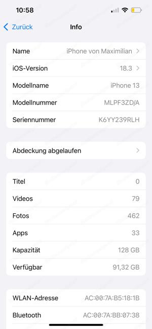 Iphone 13 Mitternacht in sehr gutem Zustand Bild 5