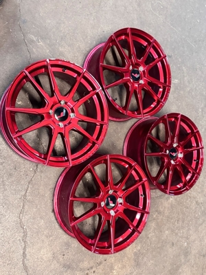 Japan Racing JR21 7J x 17 Zoll ET40 LK 4x100 in Blood Red  Bild 2