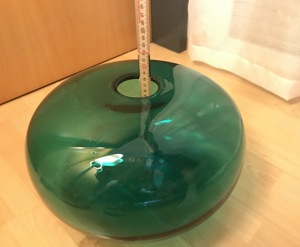 Grüne Glas Vase Bild 2