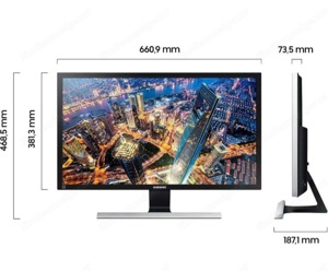 Samsung UHD Monitor U28E590DSL, 28 Zoll, 4K UHD-Auflösung, AMD FreeSync, Reaktionszeit 1 ms, Bildwie Bild 2