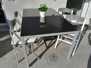 Reserviert! Schöner Terrassentisch mit 4 dänischen Stühlen Bild 3