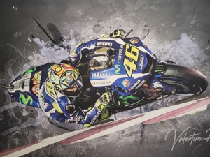 VR46 Leinwand 180x90cm Bild 2