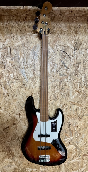 FENDER - Player Jazz Bass Fretless PF 3-Color Sunburst neu Bild 3