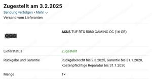 ASUS TUF Gaming GeForce RTX  5080 OC Edition 16    Bild 2