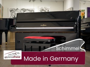 Sehr schönes Schimmel Klavier, in schwarz poliert. Made in Germany. Lieferung frei Haus (*)