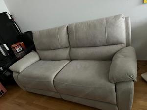 Sofa, Couch, Relaxsofa elektrisch, Klassisches Stoff-2-Sitzer Sofa,  Bild 2