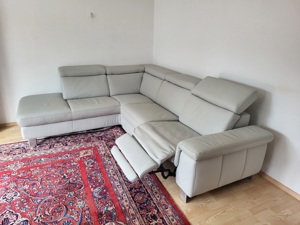 Ledersofa, verstellbar, relaxliege  4 Personen Bild 4