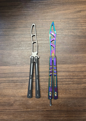 2x butterfly   balisong trainer + Ersatzteile