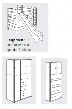 Kinderzimmer Paidi Hochbett, Schrank, Regal, Rutsche, Jugendbett Bild 5