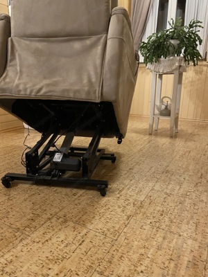 Relaxsessel elektrisch - Liegefunktion & Aufstehhilfe - grau-beige Alcantara - TOP-Angebot Bild 9