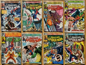 Vintage Comics 1980, Amazing Spiderman, ORIGINAL US Ausgaben. Nur als Set. 