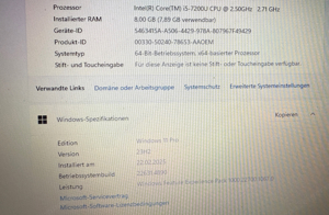 HP Pro Book Intel Core i5, 8GB Ram, 256 SSD, Windows 11 neu installiert NB2 Bild 6