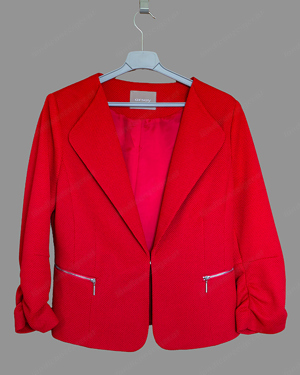 Blazer Gr. 38, Damenjacke, Jacke rot mit Schal 