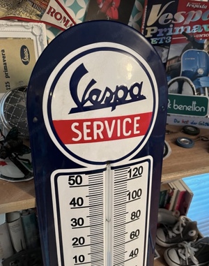 Vespa Thermometer XXL, Emailliert original  Bild 2