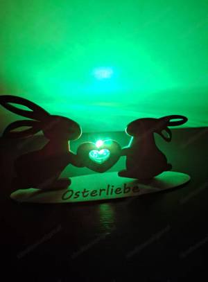 Tischdeko "Osterliebe" mit mehrfarbigen Blink-LED-Licht Bild 4