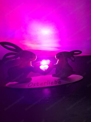 Tischdeko "Osterliebe" mit mehrfarbigen Blink-LED-Licht Bild 5