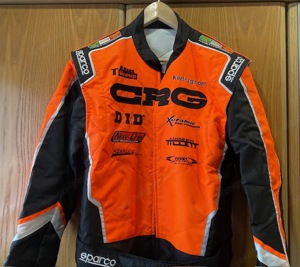 CRG Kartanzug original Gr 56 neuwertig mit Original Sparco Tasche.