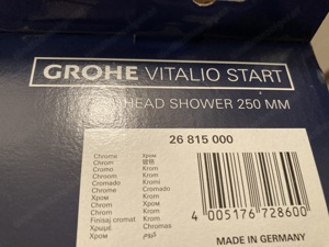 Verkaufe FAST NEUE Kopfbrause Regendusche Grohe Vitalio Start  Bild 2