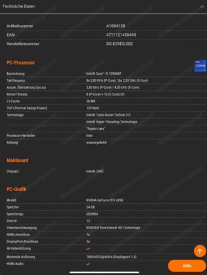 Acer Predator Orion7000Core i9-13900KF64GB RAM1TB SSD2TB HDDNVIDIA RTX 4090 Bild 5