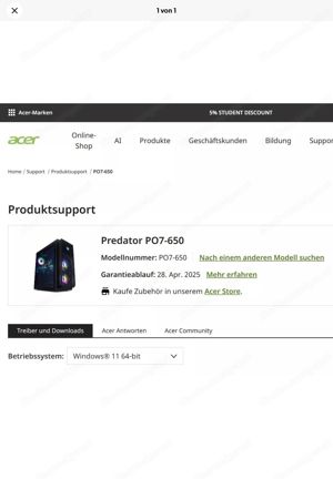 Acer Predator Orion7000Core i9-13900KF64GB RAM1TB SSD2TB HDDNVIDIA RTX 4090 Bild 8