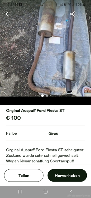 Orginal Ford Fiesta Auspuff