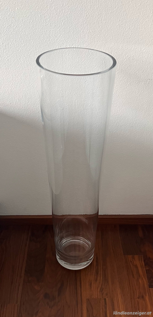 Glasvase 70cm hoch 