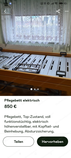 Pflegebett vollelektrisch