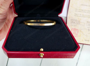 Original Cartier Love 18k Gelbgold Armband Modell Small Size 18 Bild 3