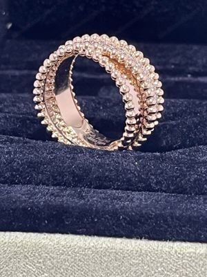 Van Cleef & Arpels Ring Perlee Diamond Duo 750-18k Roségold Bild 4