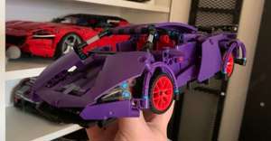 Technic Klemmbausteine: Lila Lamborghini