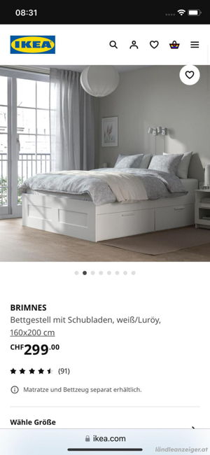 Doppelbett 140 x 200   ohne Matrate Bild 2