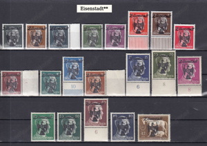 10 Briefmarken Sätze Österreich Privatausgaben mit Aufdruck Postfrisch ab 25 . Bild 5