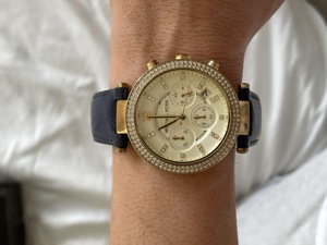 Michael Kors Uhr Blau Gold Bild 3