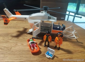 Großer Playmobil Rettungshubschrauber wie neu Bild 3