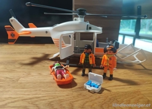 Großer Playmobil Rettungshubschrauber wie neu Bild 2