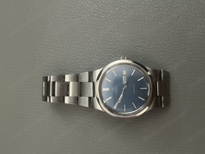 Vintage Omega Geneve UFO Automatik Tagesdatum SR blaues Zifferblatt 1020 Herrenu Bild 2