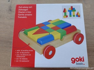 GOKI Ziehwagen mit Bausteinen Bild 2