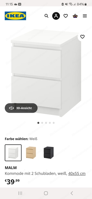 Ikea Nachtkästchen Malm