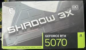 MSI NVIDIA GeForce RTX 5070 SHADOW 3X Overclocked Triple Fan 12GB GDDR7