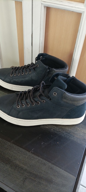 MEMPHIS one, Herrenschuhe Gr.44 blau , Leder  Bild 4