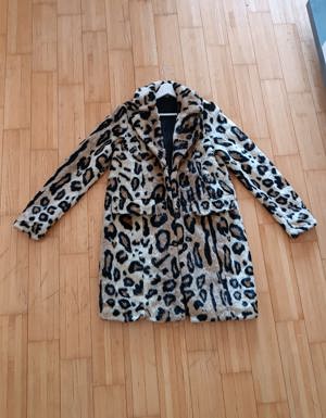 Mantel, Leoprint Animalprint für Damen, XS