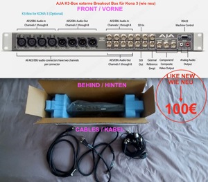 AJA K3-Box externe Breakout Box fu r Kona 3