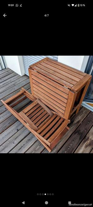 Gartenmöbel IKEA APPLARÖ   1 Tisch + 2 Stühle   für kleine Balkone + Holzöl Bild 3